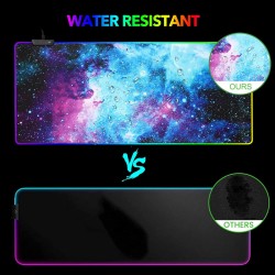 AIMSA RGB Gaming Mouse Pad Extended, Large Led Mousepads Non-Slip Rubber Base with 14 Lighting Modes, Computer Keyboard Mat