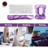 AIMSA Ergonomic Keyboard Wrist Rest and Mouse Pad with Wrist Support Set, Memory Foam Non-Slip Rubber Base, for Home, Office