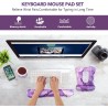 AIMSA Ergonomic Keyboard Wrist Rest and Mouse Pad with Wrist Support Set, Memory Foam Non-Slip Rubber Base, for Home, Office