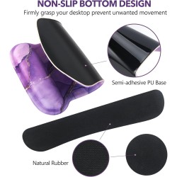 AIMSA Ergonomic Keyboard Wrist Rest and Mouse Pad with Wrist Support Set, Memory Foam Non-Slip Rubber Base, for Home, Office