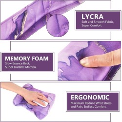 AIMSA Ergonomic Keyboard Wrist Rest and Mouse Pad with Wrist Support Set, Memory Foam Non-Slip Rubber Base, for Home, Office