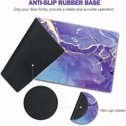 AIMSA Large Gaming Mouse Pad, XXL Keyboard Mouse Mat Extended Desk Pad with Stitched Edges, Durable Non-Slip Base Mousepad