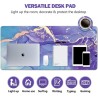 AIMSA Large Gaming Mouse Pad, XXL Keyboard Mouse Mat Extended Desk Pad with Stitched Edges, Durable Non-Slip Base Mousepad