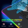 AIMSA Wireless Charging RGB Gaming Mouse Pad 15W, Extended LED Desk Mat Protector 14 Light Modes Extra Large Mousepad Non-Slip