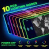AIMSA Wireless Charging RGB Gaming Mouse Pad 15W, Extended LED Desk Mat Protector 14 Light Modes Extra Large Mousepad Non-Slip